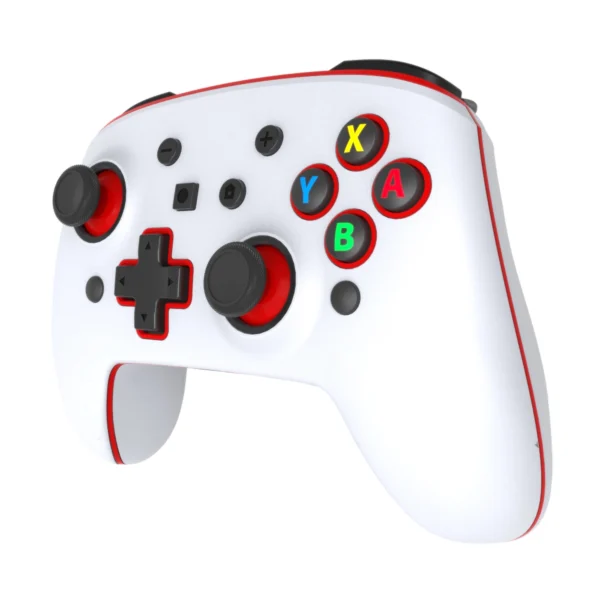 Joystick Inalámbrico con Botones Pro Personalizados Para Nintendo Switch PC IOS Android Blanco y Rojo