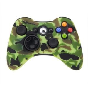 Funda Protector Silicona de Joystick Para Xbox360 Camuflado Verde Fluo