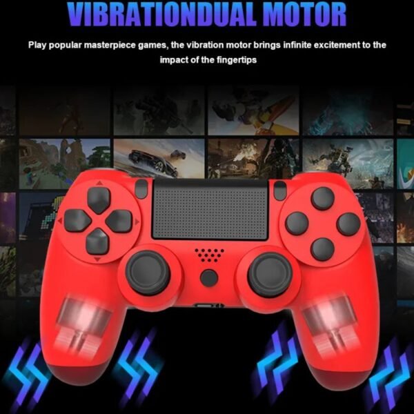 Joystick Inalambrico Compatible Para Ps4 Rojo