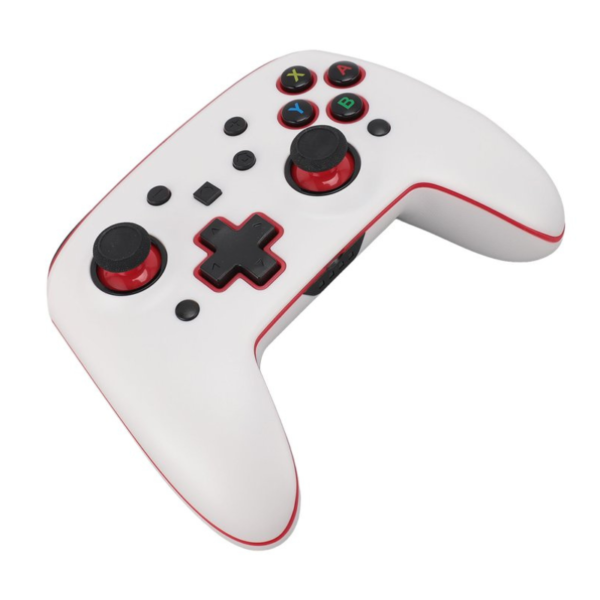 Joystick Inalámbrico con Botones Pro Personalizados Para Nintendo Switch PC IOS Android Blanco y Rojo