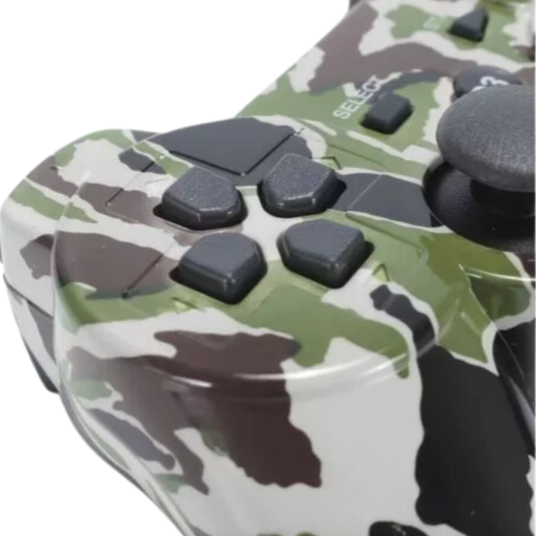 Joystick Inalambrico Compatible Con Ps3 Camuflado Verde