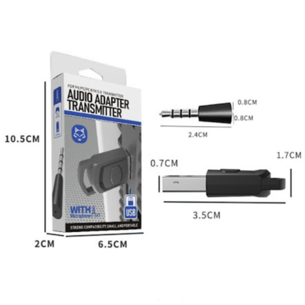Adaptador Bluetooth de Auriculares Para Ps4 Ps5 y PC