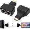 Adaptador Extensor Hdmi Por Cable de Red Utp Cat 5e y 6 Rj45 Hasta 30mts