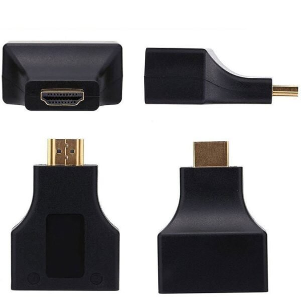 Adaptador Extensor Hdmi Por Cable de Red Utp Cat 5e y 6 Rj45 Hasta 30mts