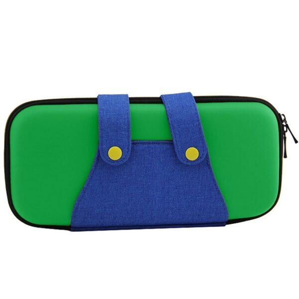 Funda estuche transporte protectora rigida para Nintendo Switch atuendo azul y verde