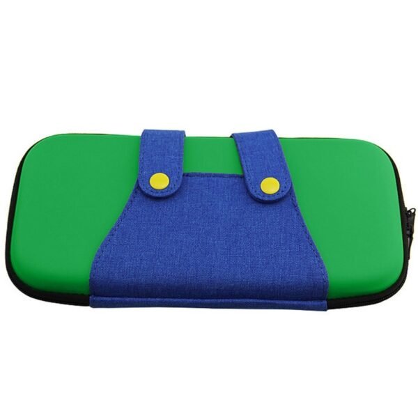 Funda estuche transporte protectora rigida para Nintendo Switch atuendo azul y verde