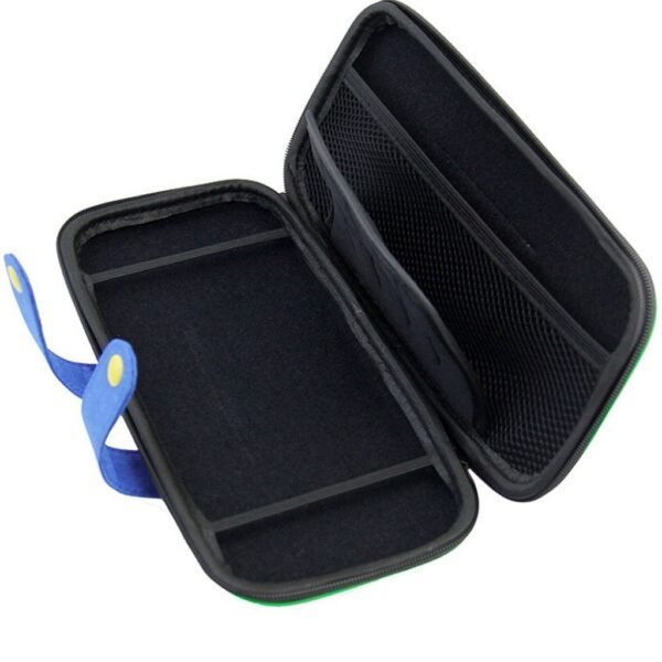 Funda estuche transporte protectora rigida para Nintendo Switch atuendo azul y verde