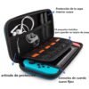 Funda estuche transporte protectora rigida para Nintendo Switch atuendo azul y negro