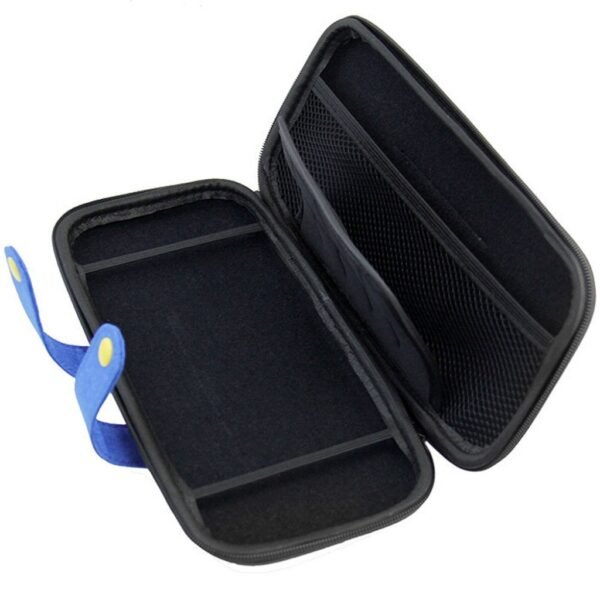 Funda estuche transporte protectora rigida para Nintendo Switch atuendo azul y negro