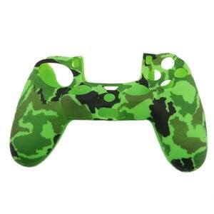 Funda Protector de Silicona Joystick para Ps4 Camuflado Verde Fluo