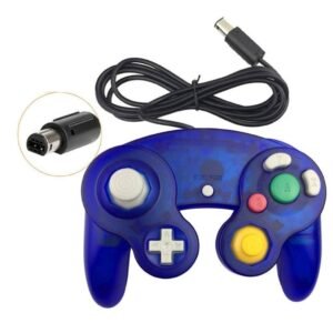 Joystick Control Mando Para Game Cube y Wii Azul Transparente