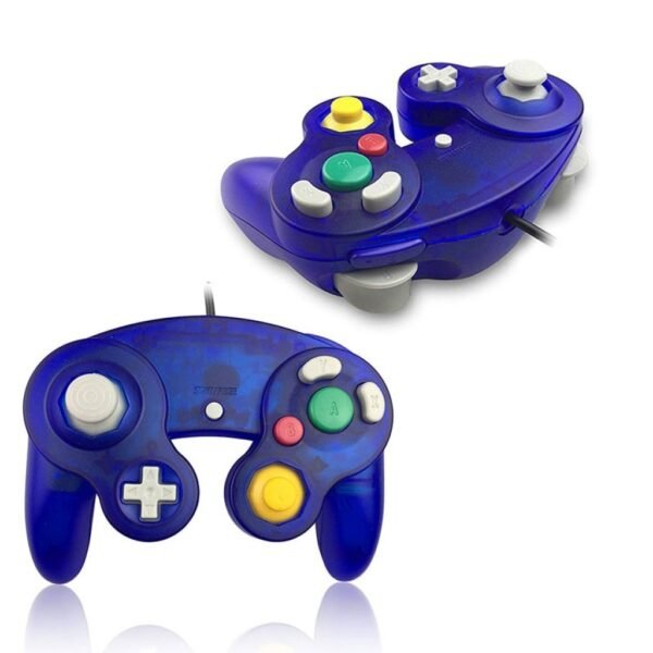 Joystick Control Mando Para Game Cube y Wii Azul Transparente