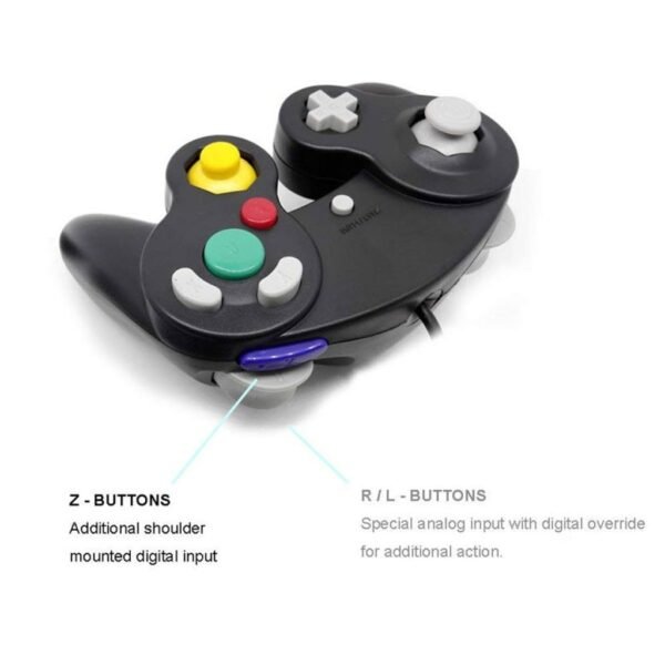 Joystick Control Mando Para Game Cube y Wii Negro