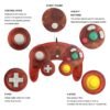 Joystick Control Mando Para Game Cube y Wii Rojo Transparente