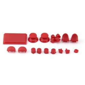 Kit Botones Plasticos Joystick Para Ps4 V4 Rojo