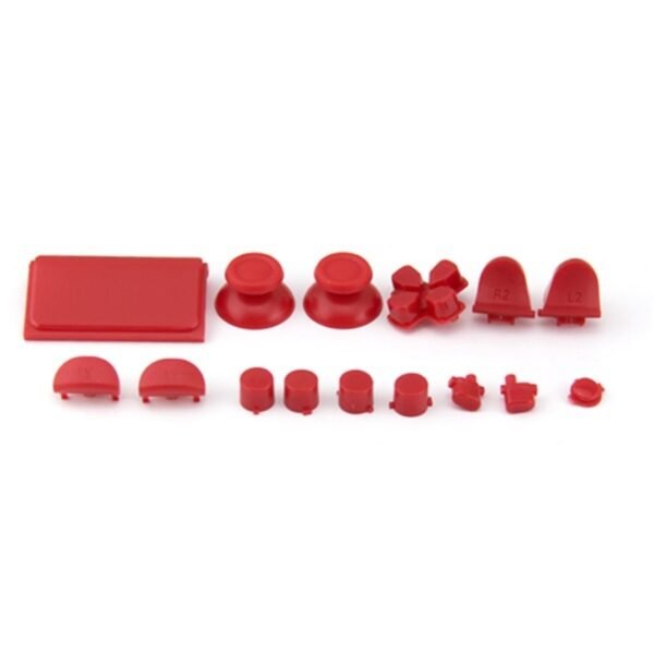 Kit Botones Plasticos Joystick Para Ps4 V4 Rojo