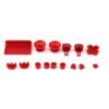 Kit Botones Plasticos Joystick Para Ps4 V4 Rojo