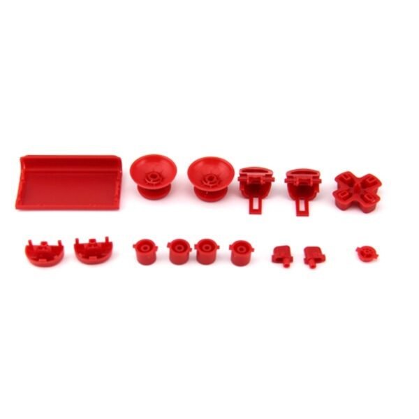 Kit Botones Plasticos Joystick Para Ps4 V4 Rojo