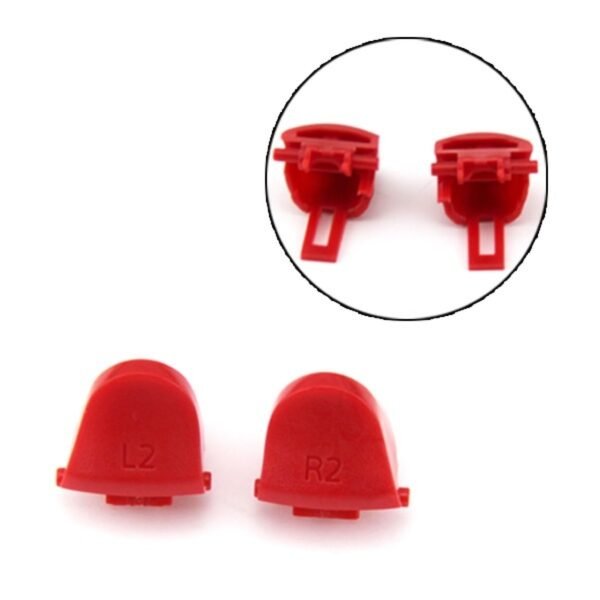 Kit Botones Plasticos Joystick Para Ps4 V4 Rojo