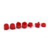 Kit Botones Plasticos Joystick Para Ps4 V4 Rojo