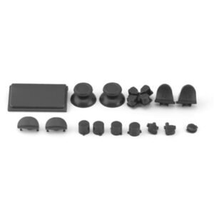 Kit Botones Plasticos Joystick Para Ps4 V4 Negro
