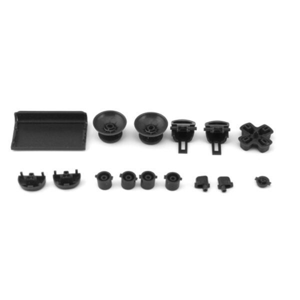 Kit Botones Plasticos Joystick Para Ps4 V4 Negro