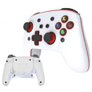Joystick Inalámbrico con Botones Pro Personalizados Para Nintendo Switch PC IOS Android Blanco y Rojo