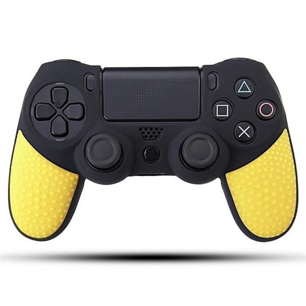 Funda Protector de Silicona Joystick Para Ps4 Amarilla y Negra