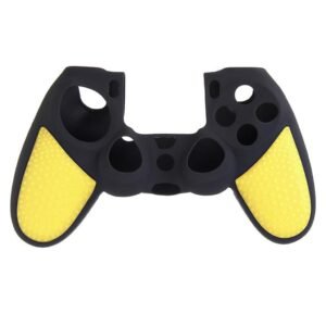 Funda Protector de Silicona Joystick Para Ps4 Amarilla y Negra