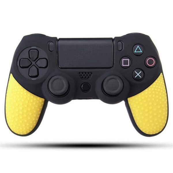 Funda Protector de Silicona Joystick Para Ps4 Amarilla y Negra