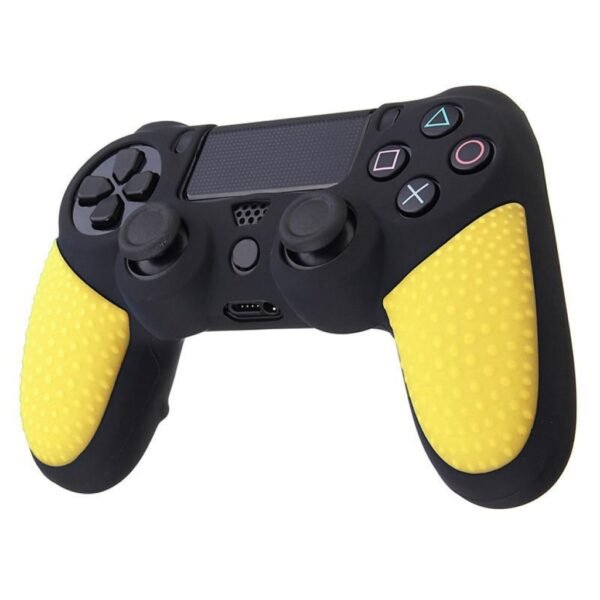 Funda Protector de Silicona Joystick Para Ps4 Amarilla y Negra