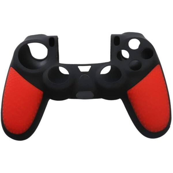 Funda Protector de Silicona Joystick Para Ps4 Rojo y Negra