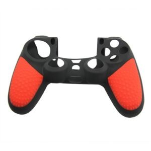Funda Protector de Silicona Joystick Para Ps4 Rojo y Negra