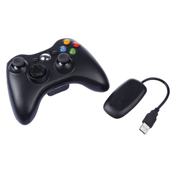 Joystick Inalambrico + Receptor Usb Compatible Para Xbox360 y Pc Negro