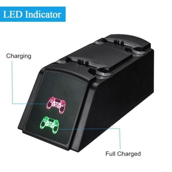 Base Con Imagen Indicadora de Carga Joystick Puerto Usb Inferior Para Ps4