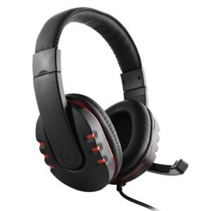 Auriculares gamer con microfono para Ps4 Ps5 Xbox One Series S|X Switch y celular negro y rojo
