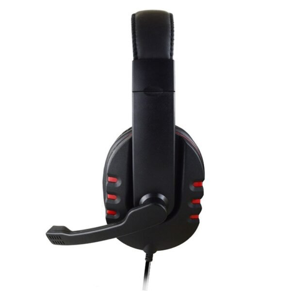 Auriculares gamer con microfono para Ps4 Ps5 Xbox One Series S|X Switch y celular negro y rojo