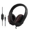 Auriculares gamer con microfono para Ps4 Ps5 Xbox One Series S|X Switch y celular negro y rojo
