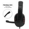 Auriculares gamer con microfono para Ps4 Ps5 Xbox One Series S|X Switch y celular negro y rojo