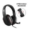 Auriculares gamer con microfono para Ps4 Ps5 Xbox One Series S|X Switch y celular negro y rojo