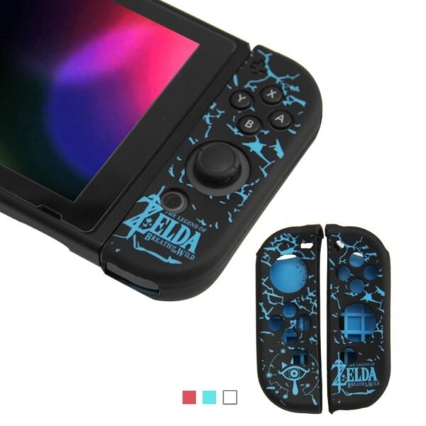 Funda protector silicona de mandos joy-con para switch Zelda azul y negro