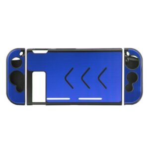 Estuche protector rigido aluminio de consola y controles para Nintendo Switch azul