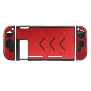 Estuche protector rigido aluminio de consola y controles para Nintendo Switch rojo