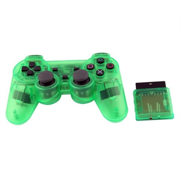 Joystick Inalambrico Para Ps2 Verde Transparente