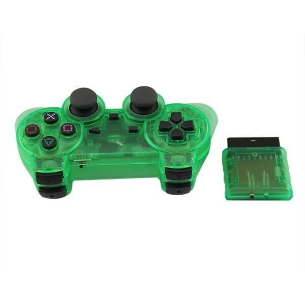 Joystick Inalambrico Para Ps2 Verde Transparente