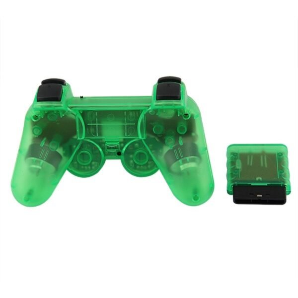 Joystick Inalambrico Para Ps2 Verde Transparente