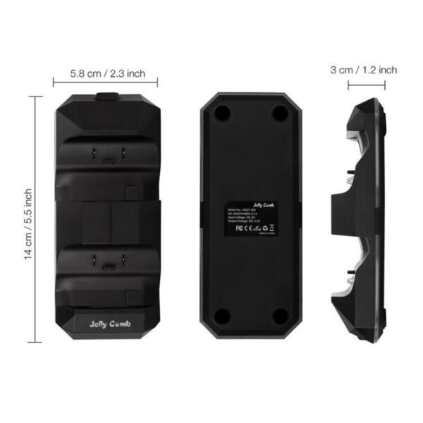 Base de Carga + 2 Baterias de Joystick Para Xbox One S Slim Negra