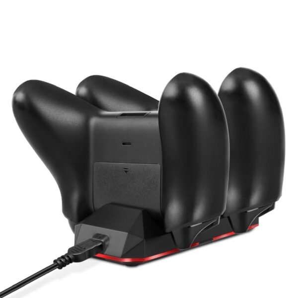 Base de Carga + 2 Baterias de Joystick Para Xbox One S Slim Negra