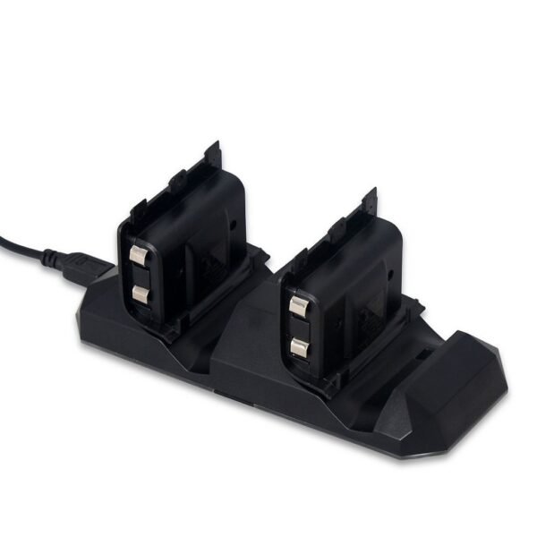 Base de Carga + 2 Baterias de Joystick Para Xbox One S Slim Negra