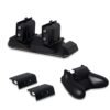 Base de Carga + 2 Baterias de Joystick Para Xbox One S Slim Negra